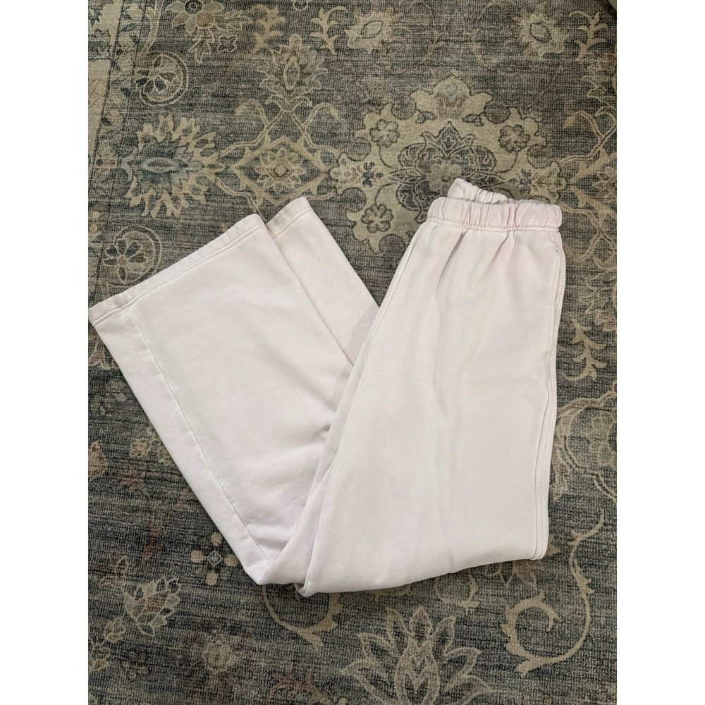 Good American Light Pink Flare Wide Leg Sweatpants